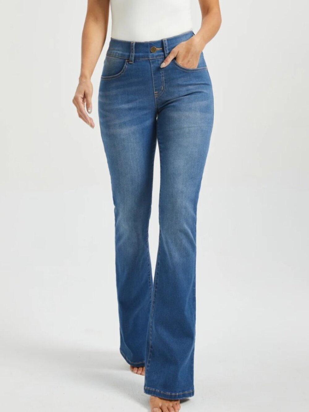 New Betabrand Ashbury Bootcut 4 Pocket Yoga Denim Jeans Xlarge